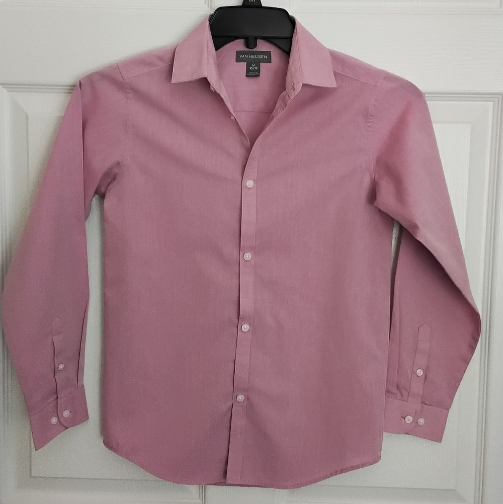 Van Heusen Boys Light Pink Long-Sleeve Dress Shirt
